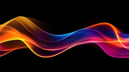 Poster - stunning abstract background with vibrant wavy lines in flowing organic motion and smooth compositio