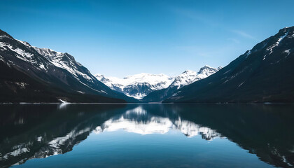  Serene Lake with Reflections of Snow-Capped Mountains