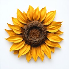 Aufkleber - Vibrant yellow sunflower showcasing intricate petal details in natural light against a simple background