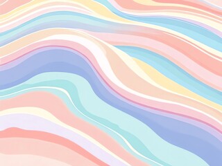 Wall Mural - pastel wave abstract background: serene and dreamy swirls of color