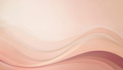 Poster - flowing abstract peach gradient waves for minimal background design, soft curves with line texture for decor and presentation