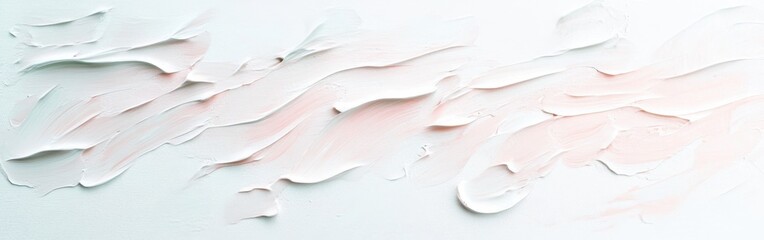 Poster - minimalist canvas art featuring soft, textured layers of white with hints of pale pink for a serene 