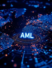 Poster - Global AML Compliance: A Modern Digital World Map