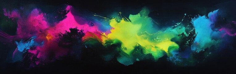 Aufkleber - Neon-inspired abstract forms create vivid lime and colorful designs expressing energy and creativity