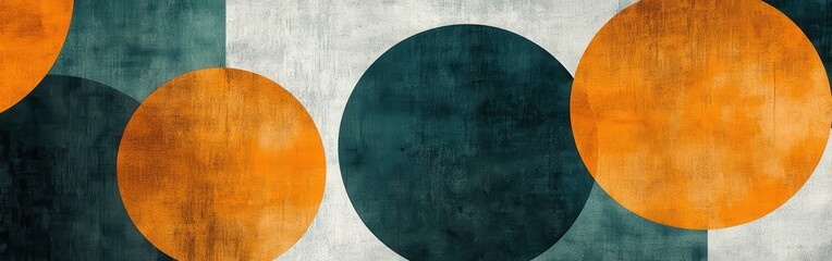 Aufkleber - Overlapping pencil strokes create textured circles in muted tones on a minimalist background