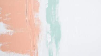 Poster - Minimalist white canvas with faint pencil marks and soft pastel tones in serene abstract art