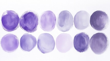 Poster - Pastel shades of purple created through minimalist pencil strokes and dots on textured paper surface