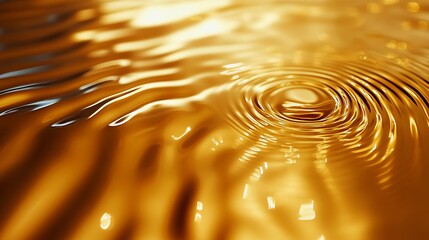 Poster - calm water surface reflecting shades of brown and gold in a serene environment
