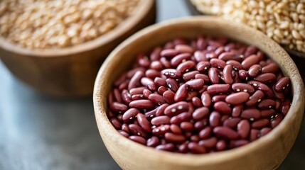 Wall Mural - a bowl of beans and rice on a table