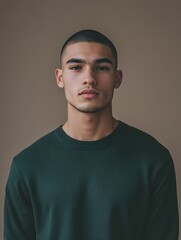Poster - Confident young man posing against a minimalist backdrop in a modern setting
