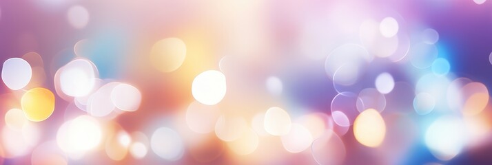 Poster - Abstract Blurry Background with Bokeh Effect in Soft Pastel Colors for Creative Design and Aesthetic Projects