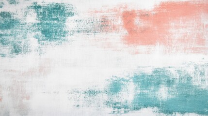 Leinwandbilder - Soft textured background featuring subtle strokes of turquoise and peach tones creating an inviting atmosphere
