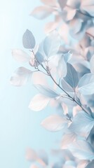 Poster - Soft pale blue leaves with silver highlights create a serene atmosphere in a quiet garden setting