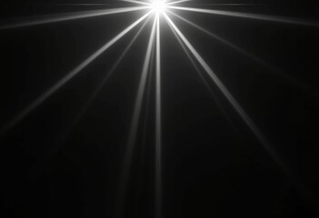 Poster - Abstract Black Background with Shiny Rays: Light Effects, Modern Art, Elegant Design, Geometric Pattern, Glowing Lines, Minimalist Backdrop.

