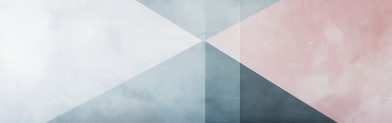 Poster - Minimalist abstract design featuring pale blue tones with geometric shapes enhancing visual depth and simplicity
