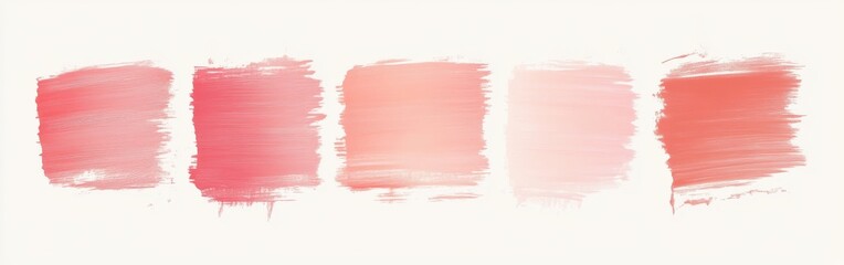 Poster - Elegant pastel coral gradient displayed with soft pencil strokes showcasing a blend of hues