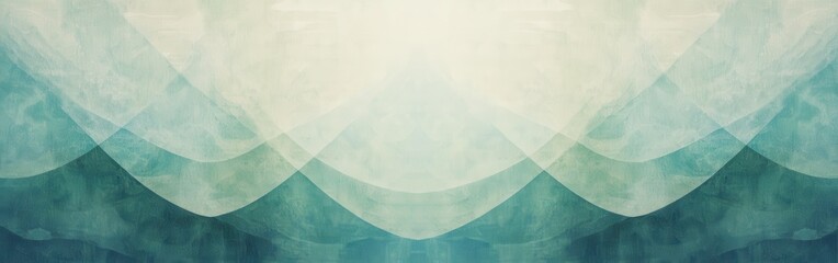 Leinwandbilder - Gradient design showcasing a smooth transition from deep aqua to soft cream tones for a calming backdrop effect