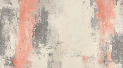 Poster - Modern concrete texture displaying streaks of gray and coral, ideal for interior design and contemporary decor projects