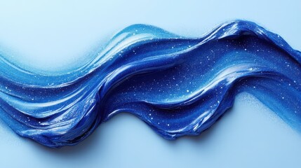 Poster - blue beauty cosmetic texture isolated on transparent background