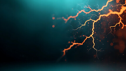 Poster - Dynamic lightning strikes natural phenomenon visual art abstract environment close-up view energy and power concept