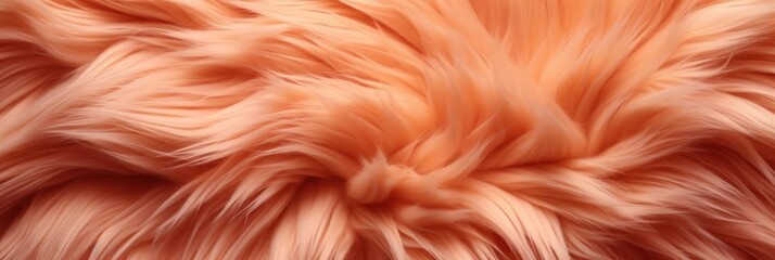 Poster - Textured Peach Fur Background with Soft and Fluffy Appearance Ideal for Home Décor, Fashion, and Creative Design Projects