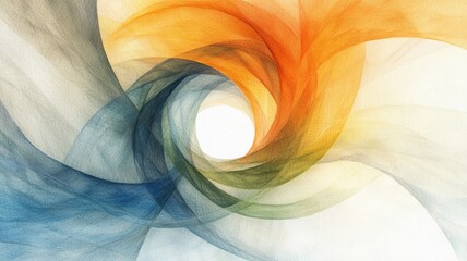 Poster - Artistic Pastel Abstract Swirling Background in Vibrant Colors and Soft Tones