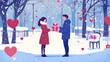 © Ann - A man and woman are standing in a snowy park