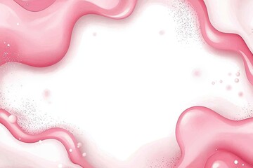 Poster - Soft pink waves create a dreamy background with a white center, ideal for artistic designs.