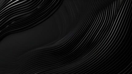 Poster - Abstract Black Wave Background with Subtle Sparkle