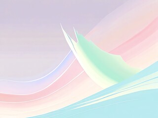 Wall Mural - pastel dream: abstract waves of serenity