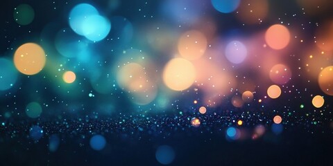 Poster - Multicolor Bokeh Background with Raindrops and Soft Light Effects in a Dreamlike Atmosphere for Artistic Use