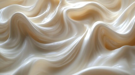 Poster - creamy milk swirl abstract texture background