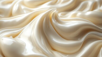 Wall Mural - creamy milk swirl abstract texture background