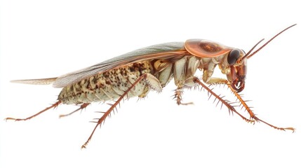 Poster - A close-up image of a cockroach showcasing its detailed anatomy and features.
