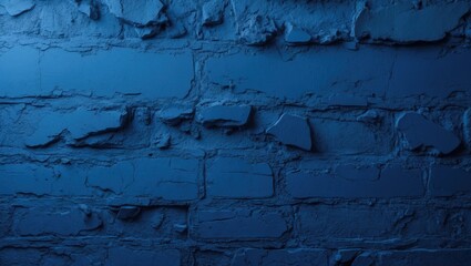 Poster - Navy blue textured wall background with grunge effect suitable for design projects, creating a moody and vibrant atmosphere.