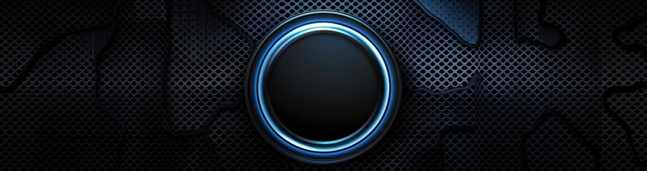 Aufkleber - Abstract Dark Blue Glowing Circle on Textured Background