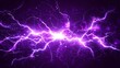 © Touch - Lightning Thunderbolt Light Flash Effects Purple Clipping Path on Transparent Background