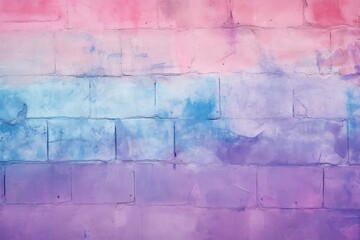 Poster - Gradient colors painted on brick wall creating an abstract background, ideal for design projects
