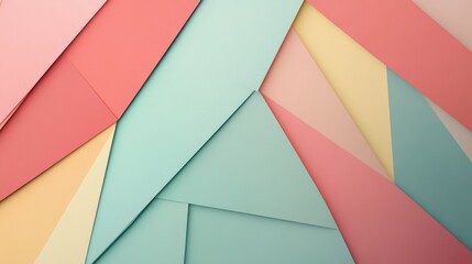 Aufkleber - Abstract Pastel Geometric Paper Texture Background