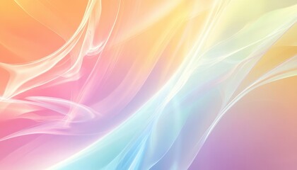 Aufkleber - Abstract Pastel Wave Background with Soft Glowing Texture