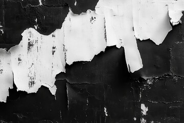 Aufkleber - Black and White Peeling Paint Wall Texture