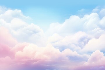 Poster - Pink and blue cloudscape creating a dreamy and colorful atmosphere