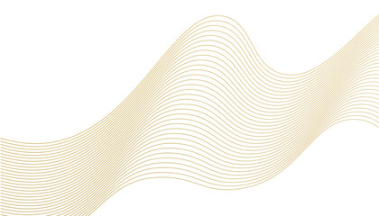 Leinwandbilder -  Luxury golden thin lines of gradient waves 