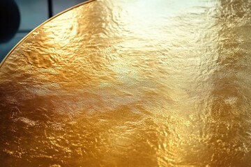 Poster - Close-Up of Gold Reflective Surface Texture