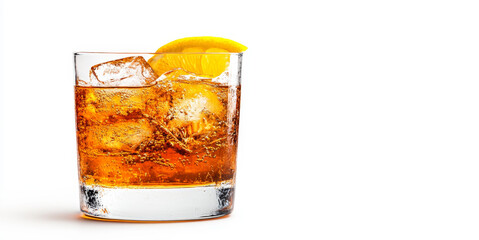 Aufkleber - A refreshing drink made with organic honey and served over ice, garnished with a slice of lemon. This drink showcases the natural sweetness and vibrant flavor from beekeeping practices.