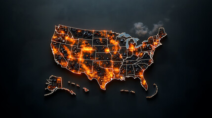 Poster - Mapping fire risks across the united states a visual analysis of wildfire hotspots and environmental impact from a strategic viewpoint