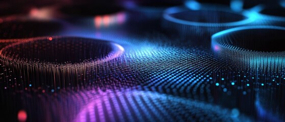 Poster - This visually striking digital background is ideal for showcasing advanced technology, AI concepts, neural networks, and diverse data visualizations in an engaging way that captures attention