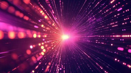 Poster - A futuristic abstract background featuring glowing dots and lines forming a digital network
