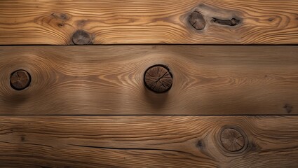 Poster - Textured wooden surface featuring knots and natural grain patterns ideal for rustic design and craftsmanship projects.