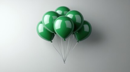 Poster - green balloon isolated on transparent background